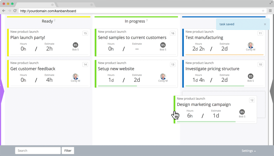 screenshot of Kanban for WordPress